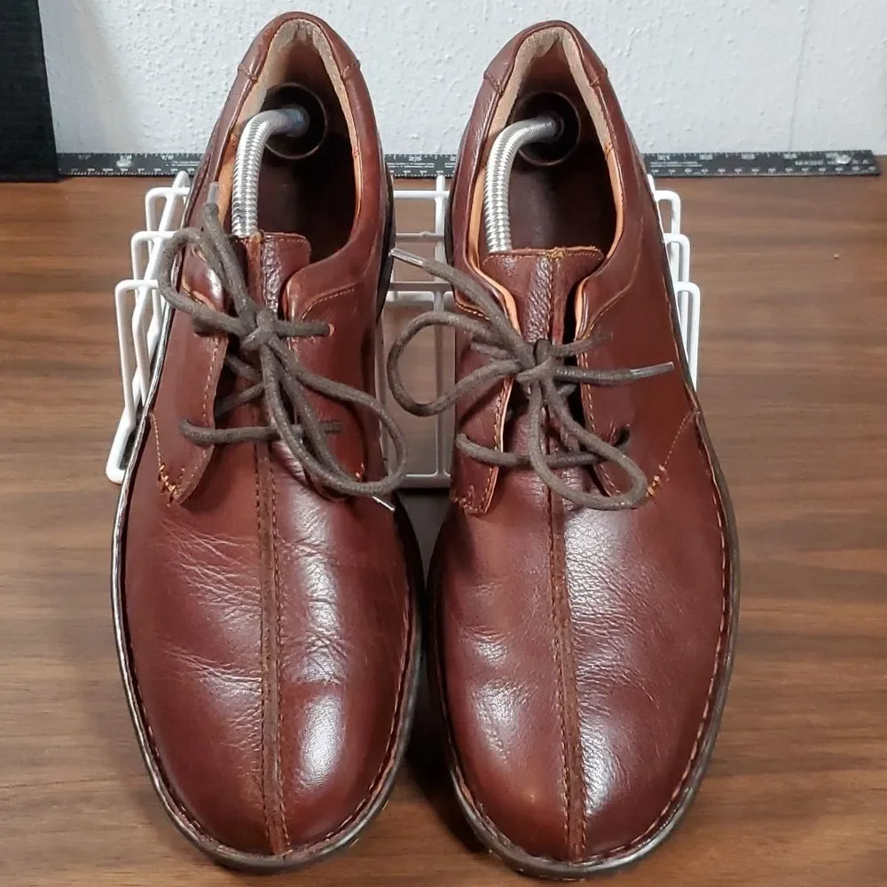 BORN H11806 Mens Ridgeway Cinnamon Brown Leather Oxfords Shoes‎ Size 11½